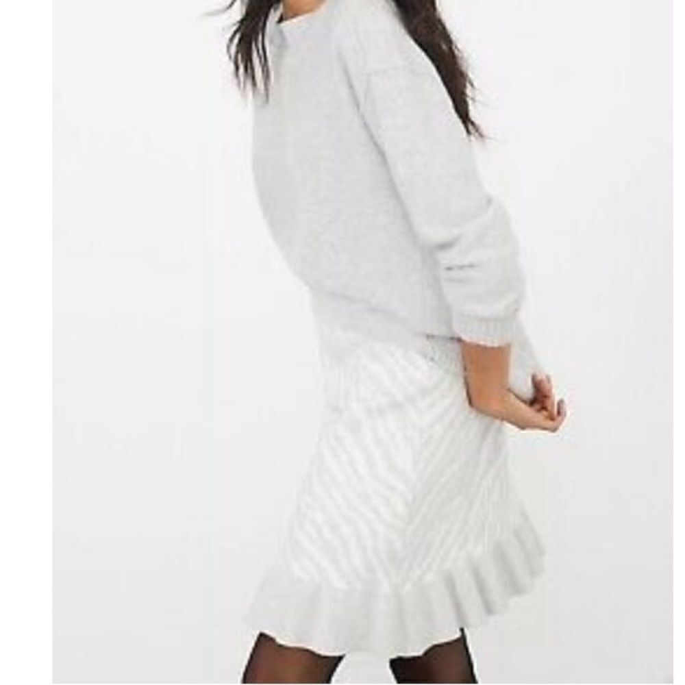 Dolan left coast  zebra ruffle knit mini skirt - Picture 3 of 14
